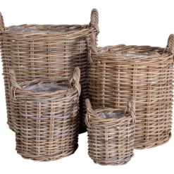 Discount House Nordic Koriruukku Caor, 4kpl, rottinki, ruskea