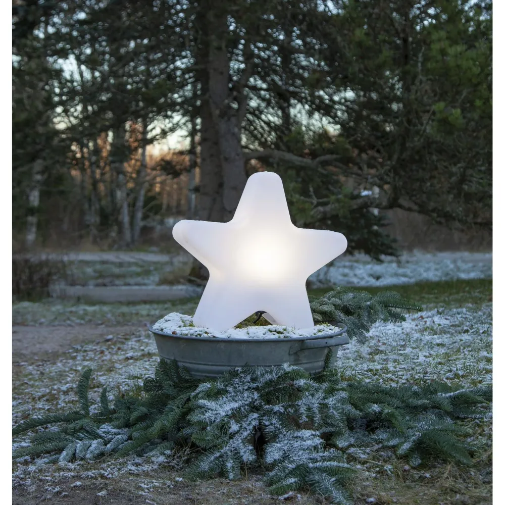 Star Trading Koristevalaisin Gardenlight Tähti, 55x15x48cm, valkoinen
