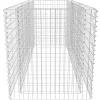FinePRICE Korotettu kivikorikehys teräs 180x90x100 cm hopea
