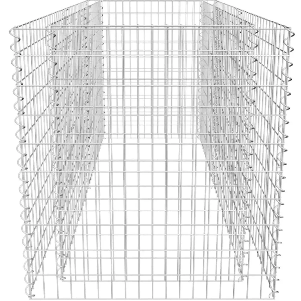 FinePRICE Korotettu kivikorikehys teräs 180x90x100 cm hopea