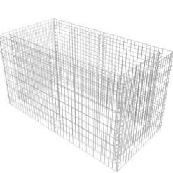 FinePRICE Korotettu kivikorikehys teräs 180x90x100 cm hopea