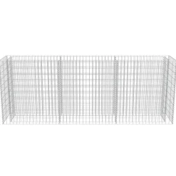 Hot FinePRICE Korotettu kivikori/kukkalaatikko 3, galvanoitu teräs, eri kokoja