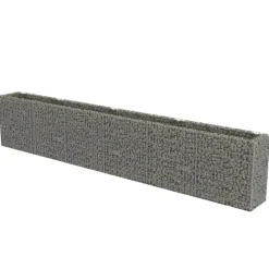 Hot FinePRICE Korotettu kivikori/kukkalaatikko 3, galvanoitu teräs, eri kokoja