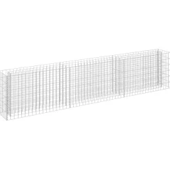 Best FinePRICE Korotettu kivikori/kukkalaatikko 4, galvanoitu teräs, eri kokoja