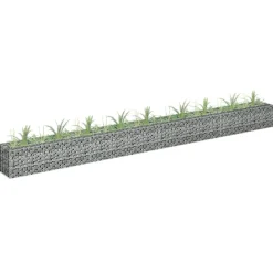 Best FinePRICE Korotettu kivikori/kukkalaatikko 4, galvanoitu teräs, eri kokoja