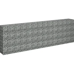Best FinePRICE Korotettu kivikori/kukkalaatikko 4, galvanoitu teräs, eri kokoja