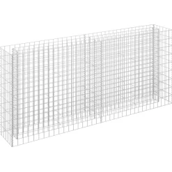 Best FinePRICE Korotettu kivikori/kukkalaatikko 4, galvanoitu teräs, eri kokoja