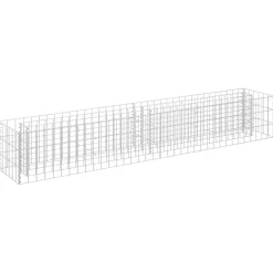 Best FinePRICE Korotettu kivikori/kukkalaatikko 4, galvanoitu teräs, eri kokoja