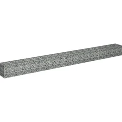 Best FinePRICE Korotettu kivikori/kukkalaatikko 4, galvanoitu teräs, eri kokoja
