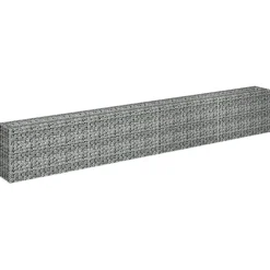 Best FinePRICE Korotettu kivikori/kukkalaatikko 4, galvanoitu teräs, eri kokoja