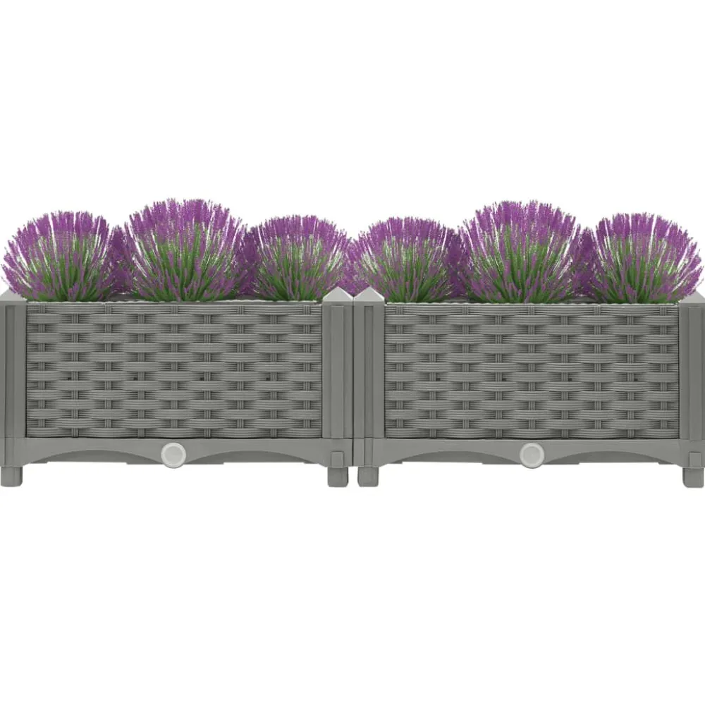 Best FinePRICE Korotettu kukkalaatikko, polypropeeni, eri kokoja ja värivaihtoehtoja