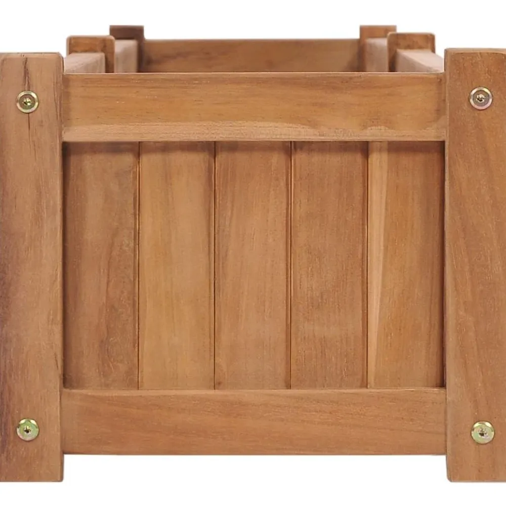 Discount FinePRICE Korotettu kukkalaatikko 200x30x25 cm täysi tiikki