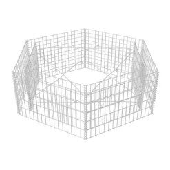 FinePRICE Korotettu kuusikulmainen gabion-/kivikorikehys 1, eri kokoja