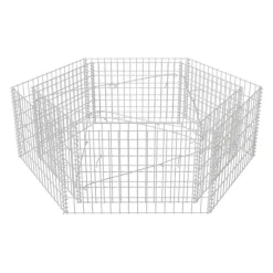 FinePRICE Korotettu kuusikulmainen gabion-/kivikorikehys 1, eri kokoja