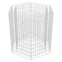 FinePRICE Korotettu kuusikulmainen gabion-/kivikorikehys 1, eri kokoja