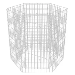 FinePRICE Korotettu kuusikulmainen gabion-/kivikorikehys 1, eri kokoja