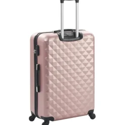 Discount FinePRICE Kovapintainen matkalaukkusetti 3 kpl ruusu kulta ABS