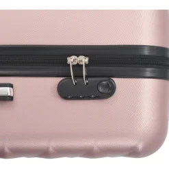 Discount FinePRICE Kovapintainen matkalaukkusetti 3 kpl ruusu kulta ABS