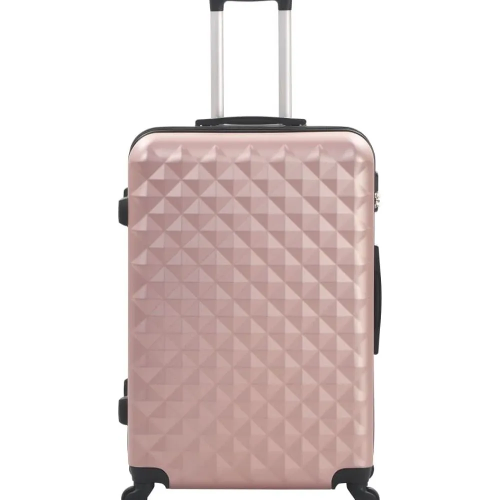 Discount FinePRICE Kovapintainen matkalaukkusetti 3 kpl ruusu kulta ABS