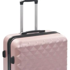 Discount FinePRICE Kovapintainen matkalaukkusetti 3 kpl ruusu kulta ABS