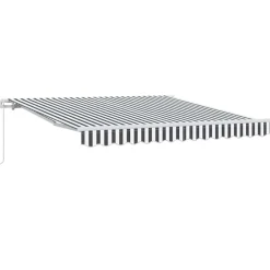 Online FinePRICE Käsin kelattava markiisi antrasiitti/valkoinen 300x250 cm (16038)