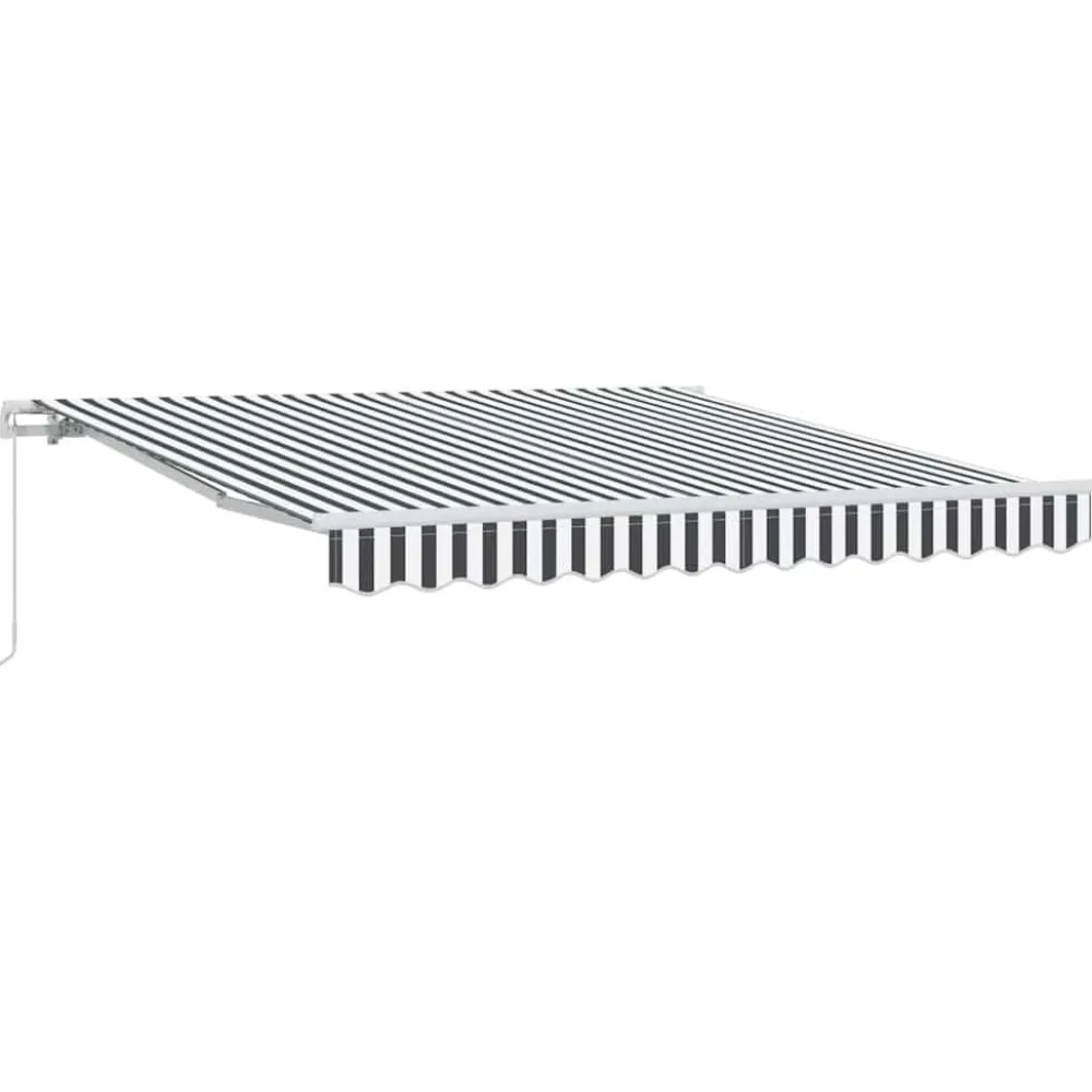 Online FinePRICE Käsin kelattava markiisi antrasiitti/valkoinen 300x250 cm (16038)