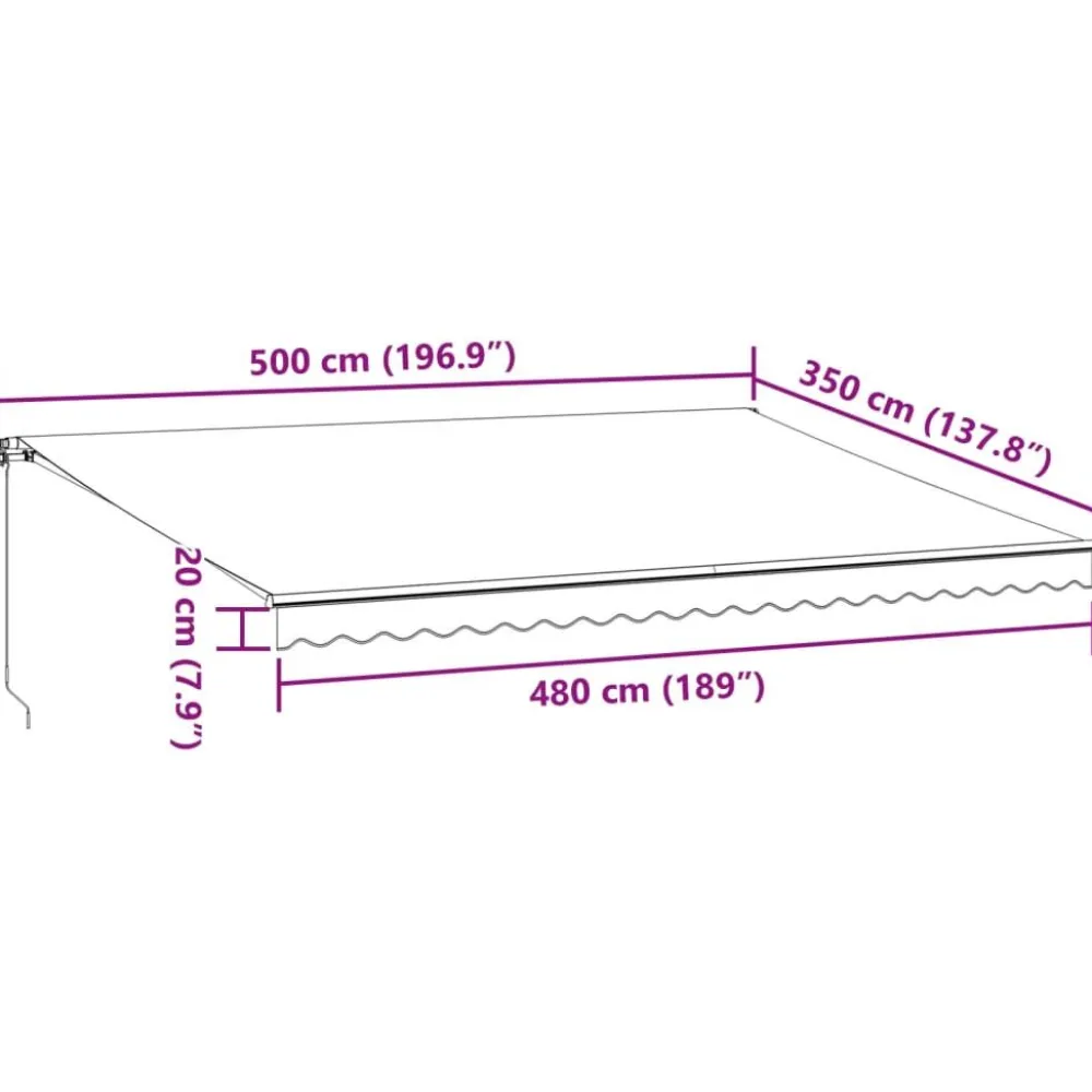 Best FinePRICE Käsin kelattava markiisi, eri värejä ja kokoja (07204)