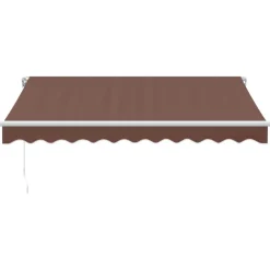 Clearance FinePRICE Käsin kelattava markiisi ruskea 300x250 cm (15633)