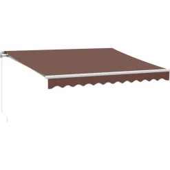 Clearance FinePRICE Käsin kelattava markiisi ruskea 300x250 cm (15633)