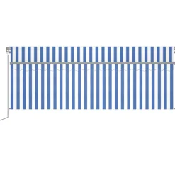 Sale FinePRICE Käsin sisäänkelattava markiisi verhot/LED 3,5x2,5 m kerma