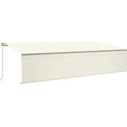 Sale FinePRICE Käsin sisäänkelattava markiisi verhot/LED 3,5x2,5 m kerma