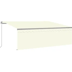 Sale FinePRICE Käsin sisäänkelattava markiisi verhot/LED 3,5x2,5 m kerma