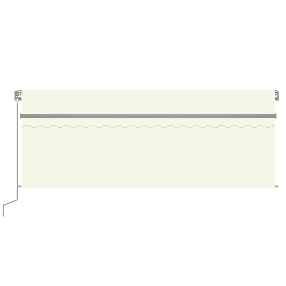Sale FinePRICE Käsin sisäänkelattava markiisi verhot/LED 3,5x2,5 m kerma