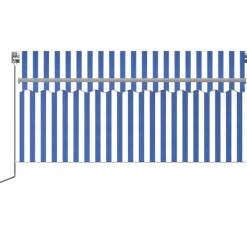 Sale FinePRICE Käsin sisäänkelattava markiisi verhot/LED 3,5x2,5 m kerma