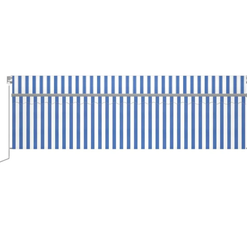 Sale FinePRICE Käsin sisäänkelattava markiisi verhot/LED 3,5x2,5 m kerma