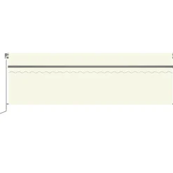 Sale FinePRICE Käsin sisäänkelattava markiisi verhot/LED 3,5x2,5 m kerma