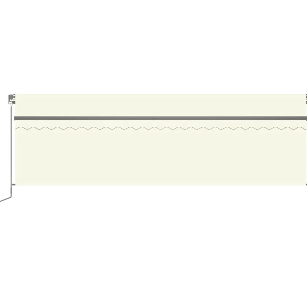 Sale FinePRICE Käsin sisäänkelattava markiisi verhot/LED 3,5x2,5 m kerma