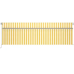 Sale FinePRICE Käsin sisäänkelattava markiisi verhot/LED 3,5x2,5 m kerma