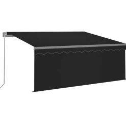 Sale FinePRICE Käsin sisäänkelattava markiisi verhot/LED 3,5x2,5 m kerma