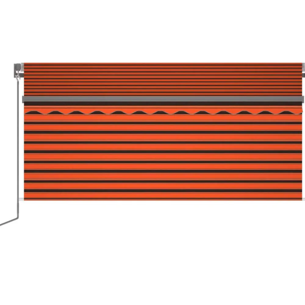 Sale FinePRICE Käsin sisäänkelattava markiisi verhot/LED 3,5x2,5 m kerma
