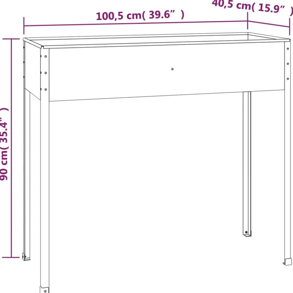 Discount FinePRICE Kukkalaatikko antrasiitti 100,5x40,5x90 cm galvanoitu teräs