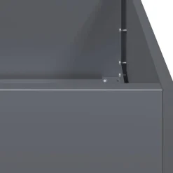 Sale FinePRICE Kukkalaatikko antrasiitti 80x80x40 cm kylmävalssattu teräs (60740)