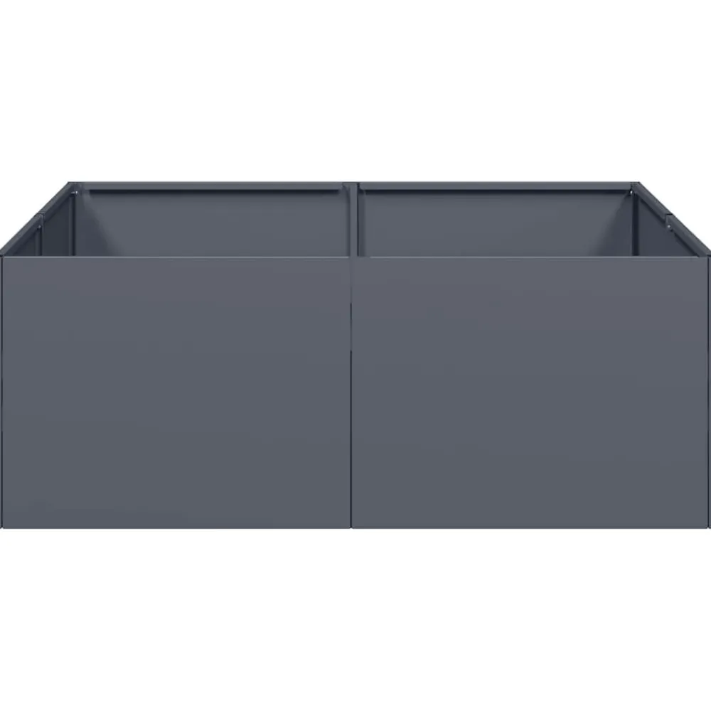 Best FinePRICE Kukkalaatikko antrasiitti 80x80x30 cm teräs (60803)