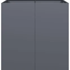 Online FinePRICE Kukkalaatikko antrasiitti 80x80x80 cm teräs (60782)