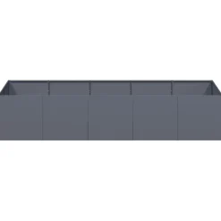 New FinePRICE Kukkalaatikko antrasiitti 200x80x40 cm teräs (60754)