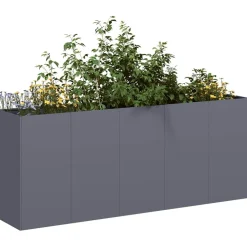 Outlet FinePRICE Kukkalaatikko antrasiitti 200x40x80 cm kylmävalssattu teräs (60726)