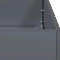 FinePRICE Kukkalaatikko antrasiitti 40x40x30 cm teräs (60796)