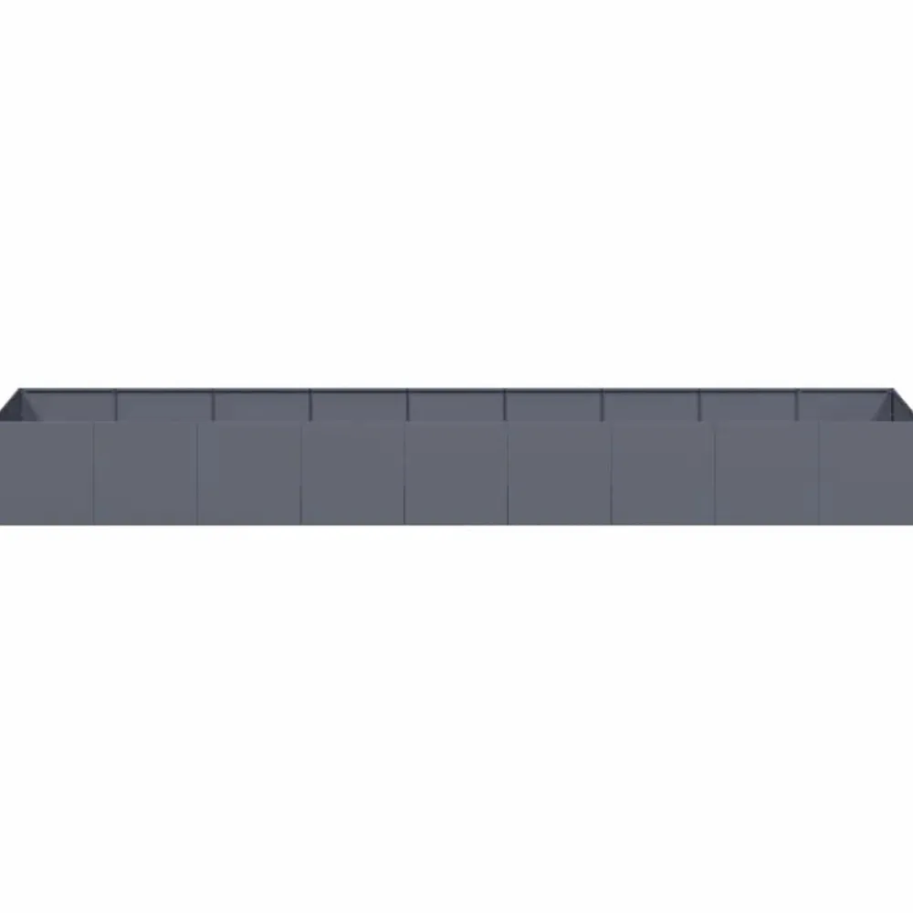 Outlet FinePRICE Kukkalaatikko antrasiitti 360x80x40 cm teräs (60768)