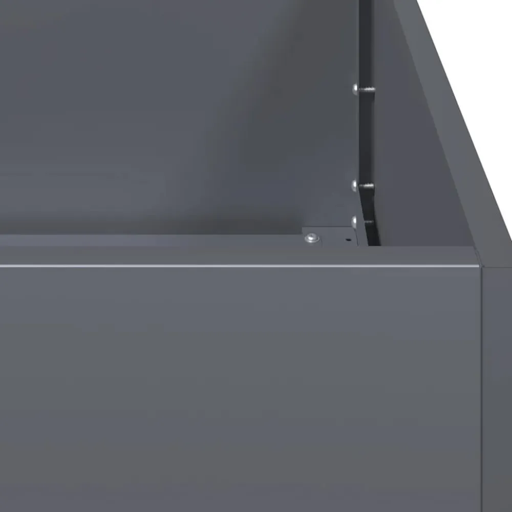 Outlet FinePRICE Kukkalaatikko antrasiitti 40x80x40 cm kylmävalssattu teräs (60733)