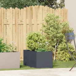 Outlet FinePRICE Kukkalaatikko antrasiitti 40x80x40 cm kylmävalssattu teräs (60733)